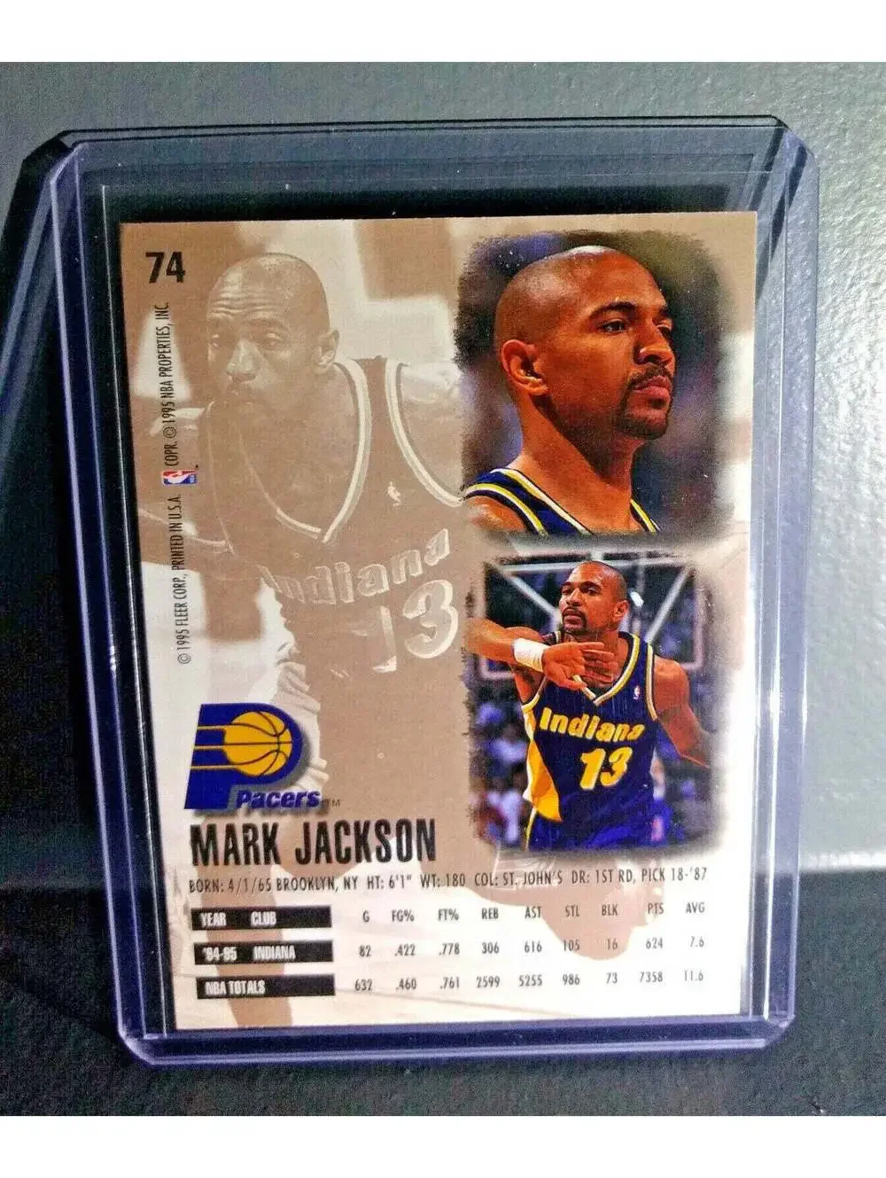 1995-96 Mark Jackson Fleer Ultra #74 Basketball Card